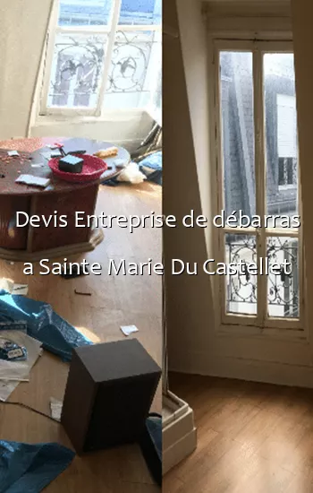 Devis Entreprise de débarras a Sainte Marie Du Castellet