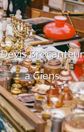 Devis Brocanteur a Giens